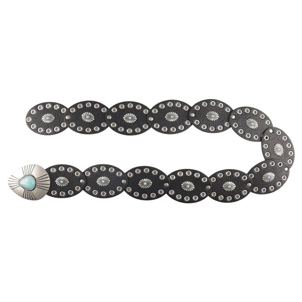Oval Western Turq Stone Belt