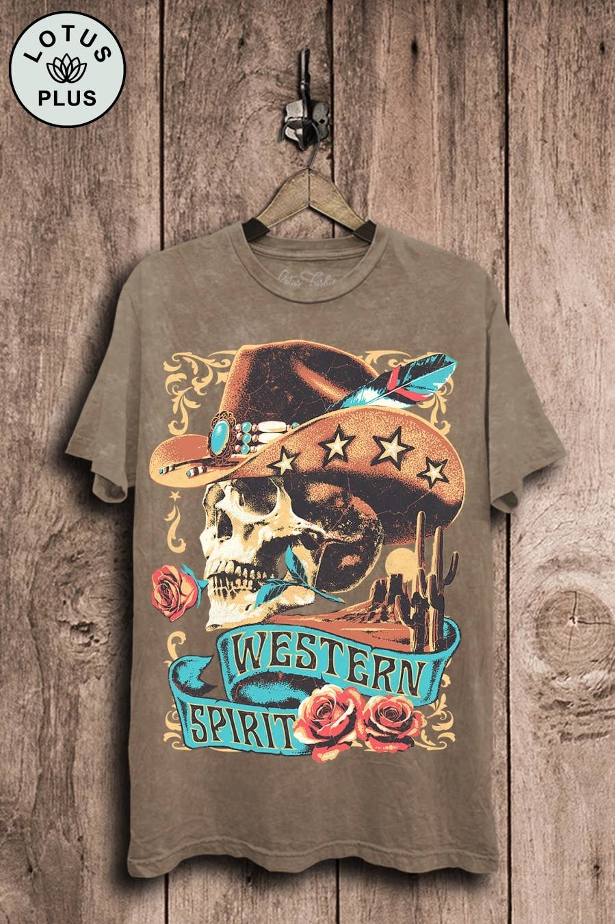 Western Spirit Graphic Top Plus Size