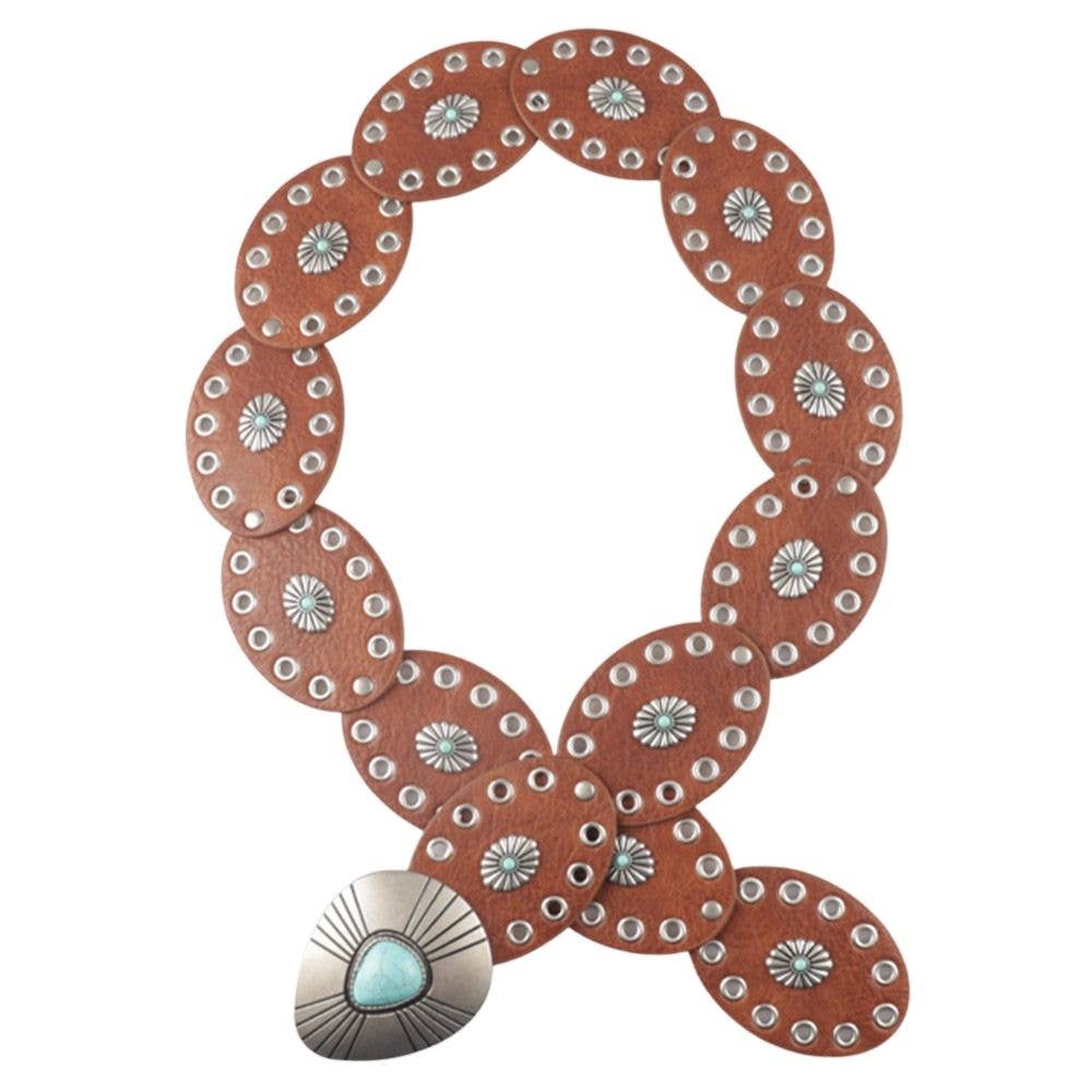 Oval Western Turq Stone Belt