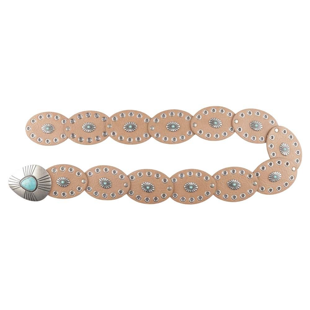 Oval Western Turq Stone Belt