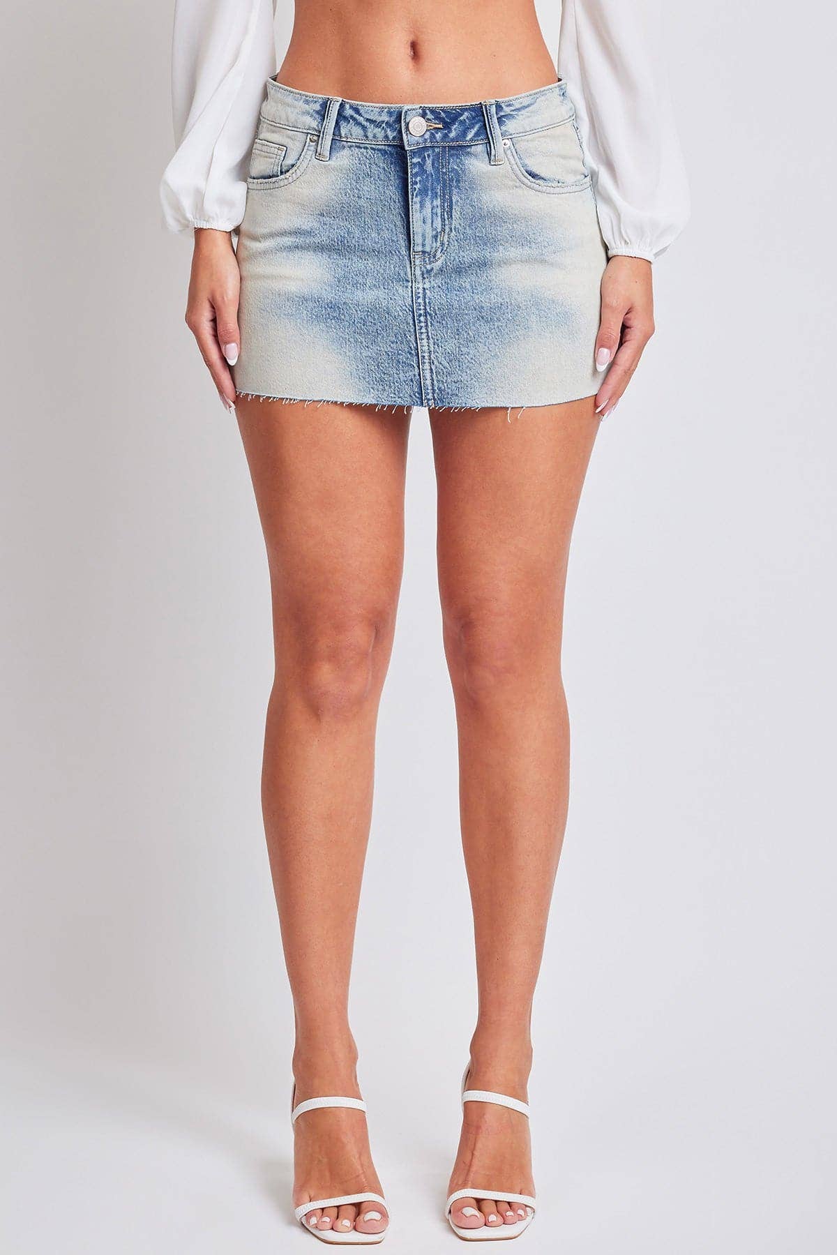 Micro Mini Skirt With Raw Hem