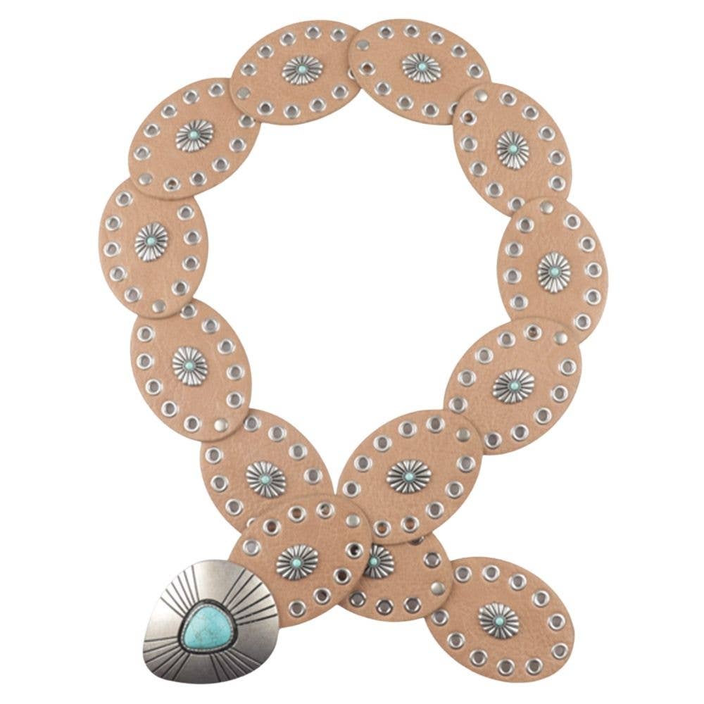 Oval Western Turq Stone Belt