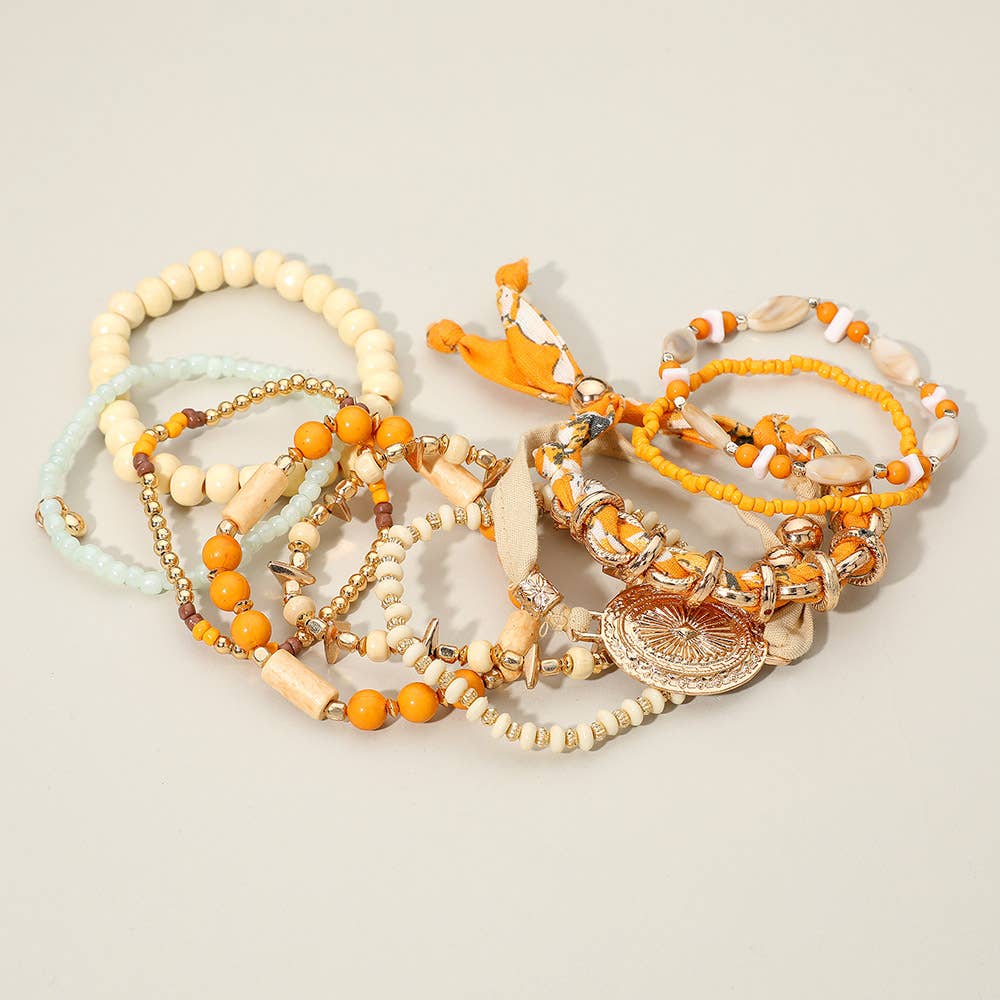 Boho Beads Scarf Chain Bracelets