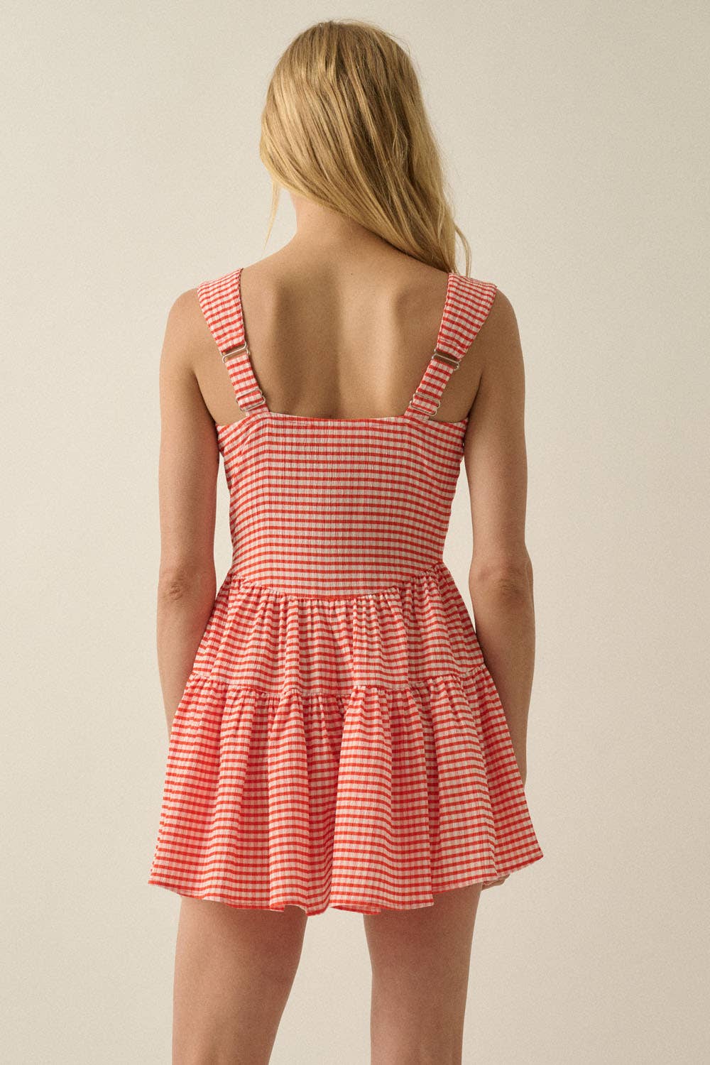 Gingham Flare Romper