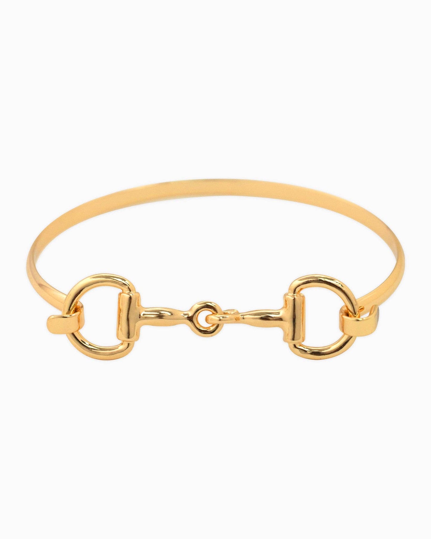 Gold Horsebit Hook Bangle