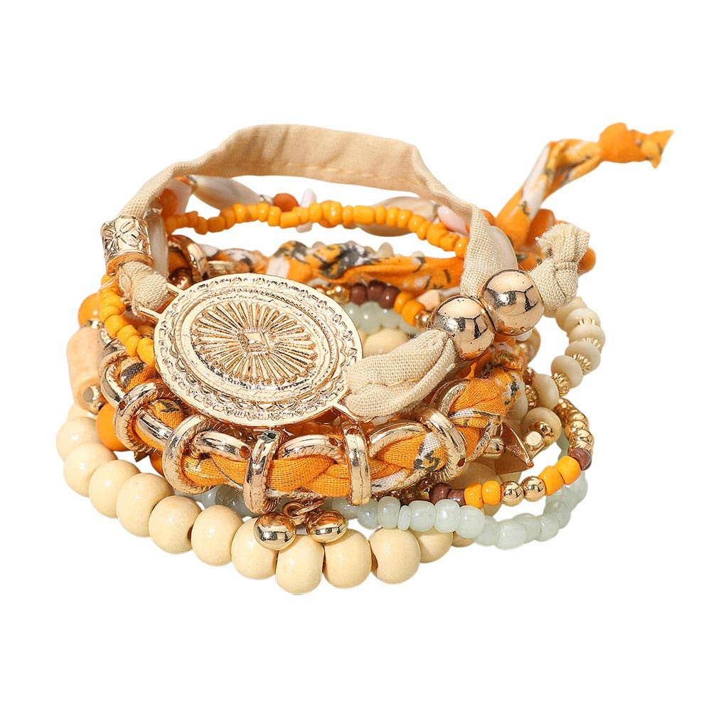 Boho Beads Scarf Chain Bracelets