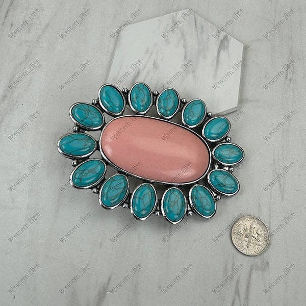 Pink\turq Belt Buckle