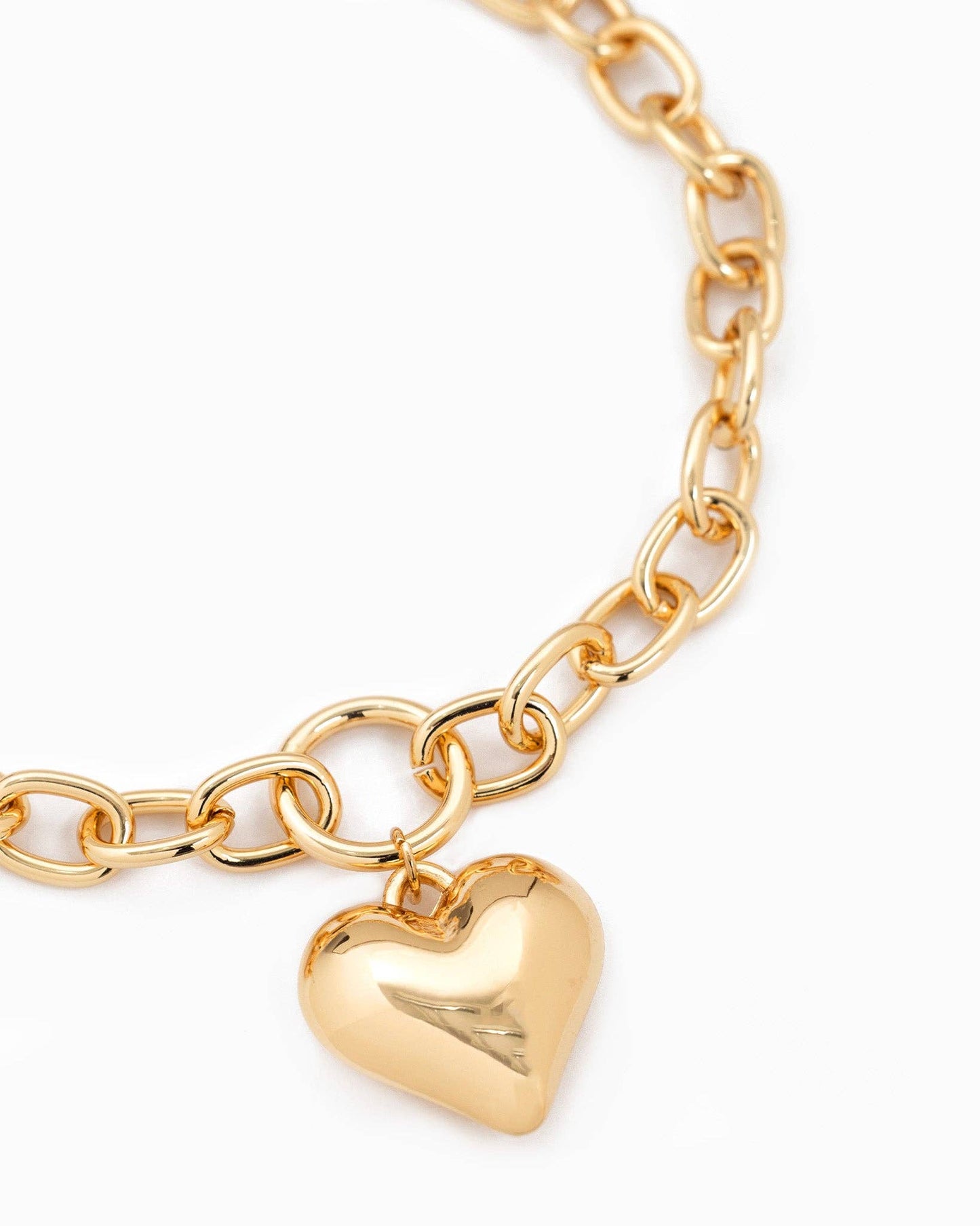 Gold Heart Chain Necklace