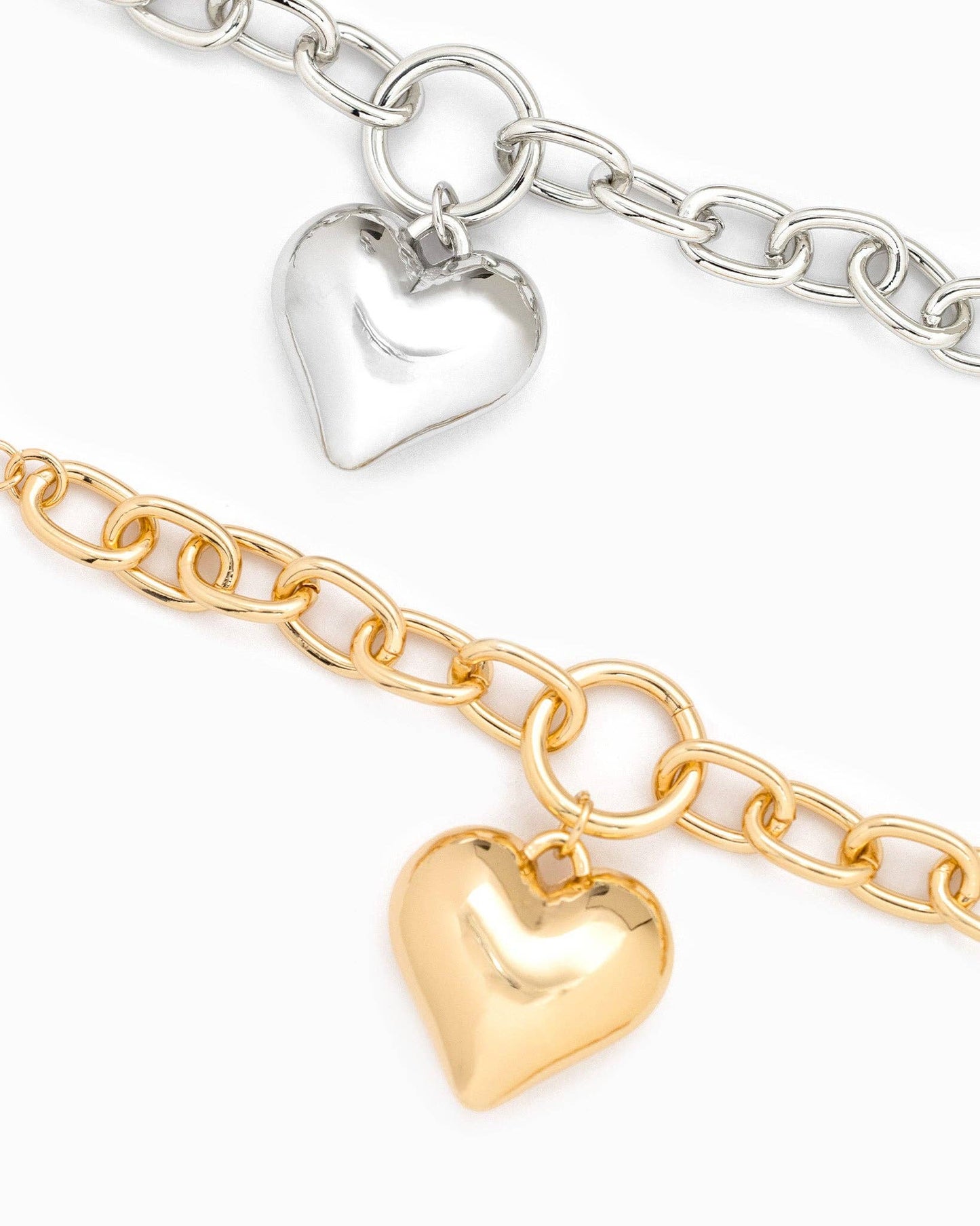 Gold Heart Chain Necklace