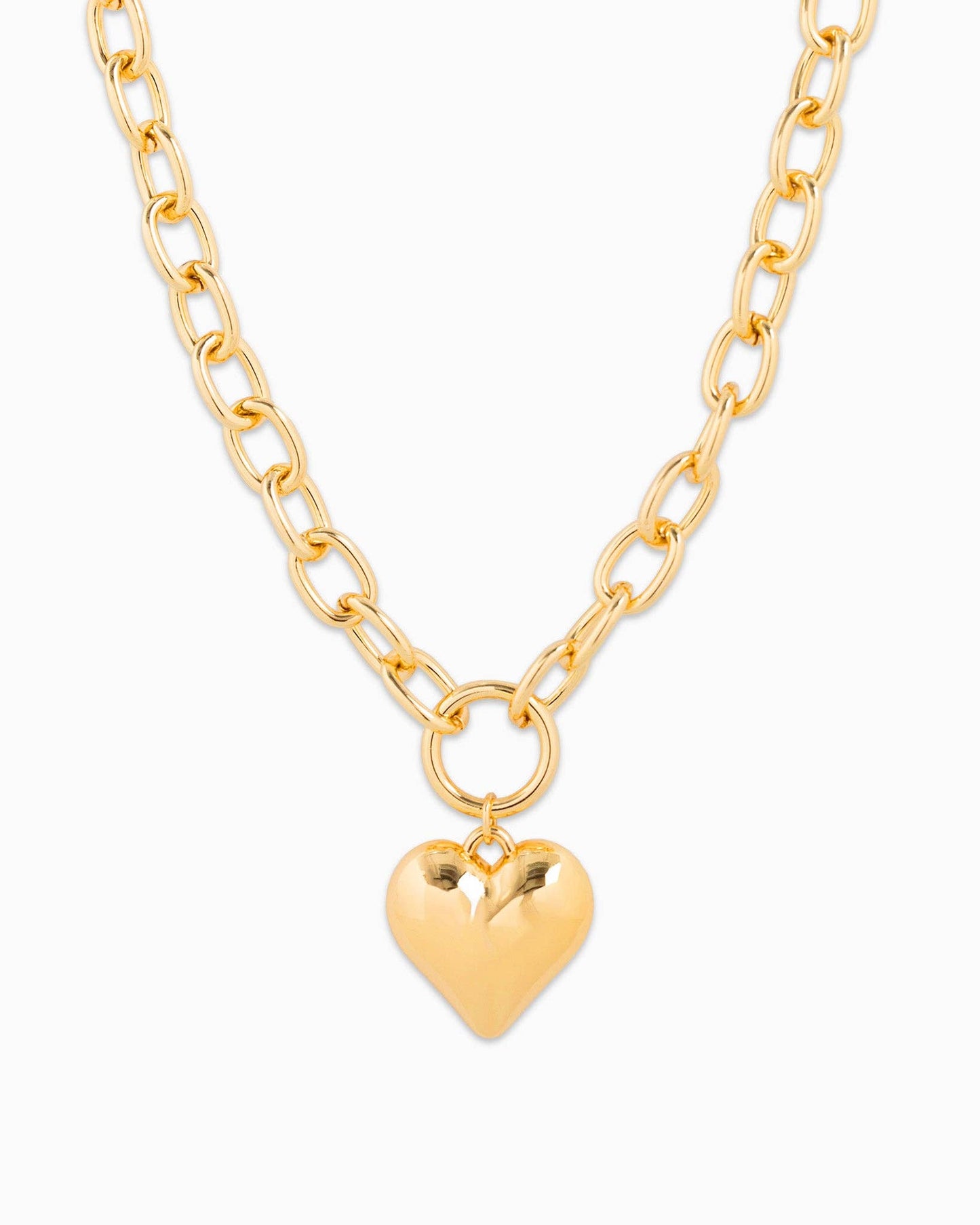Gold Heart Chain Necklace