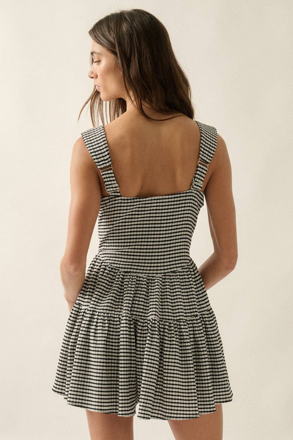 Gingham Flare Romper