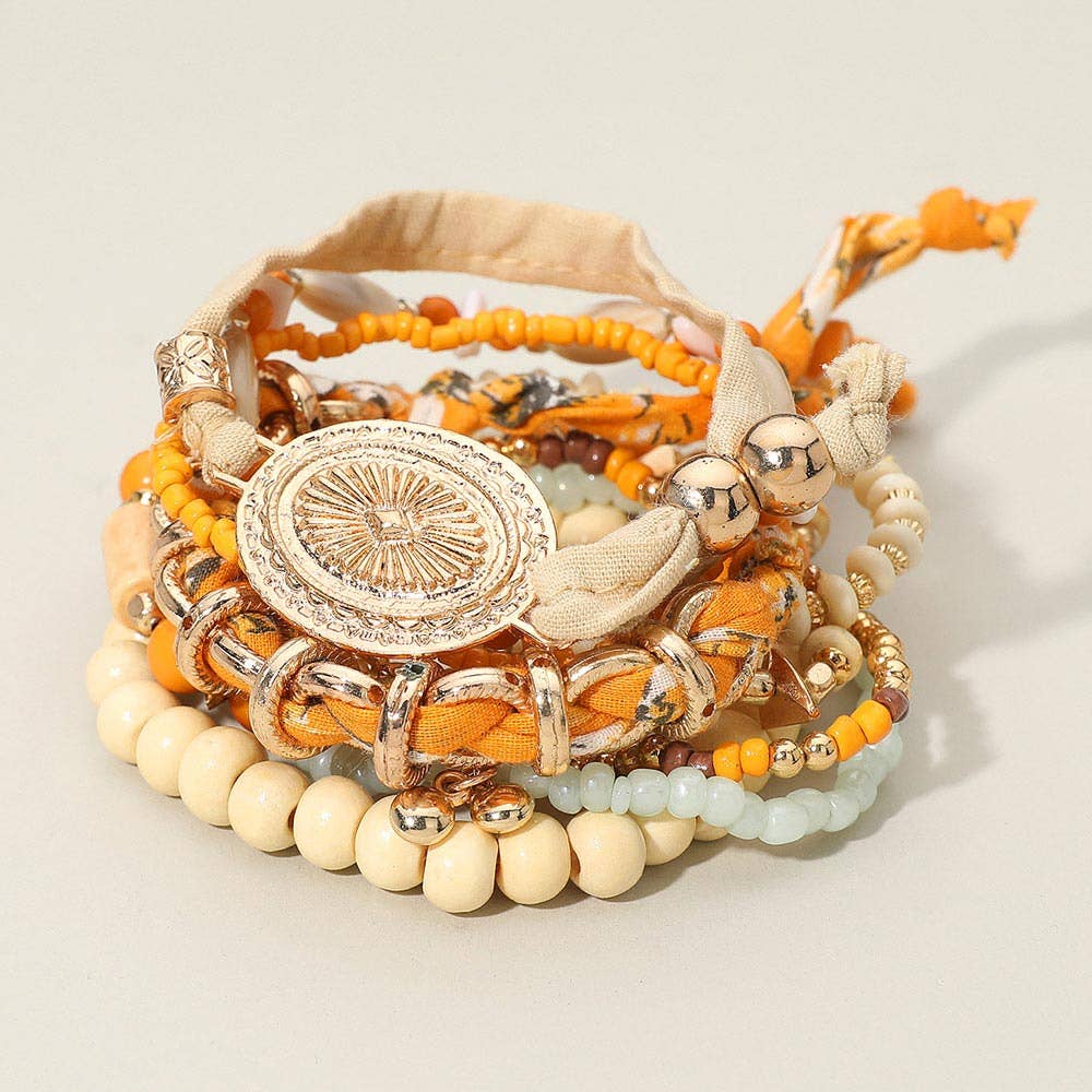 Boho Beads Scarf Chain Bracelets